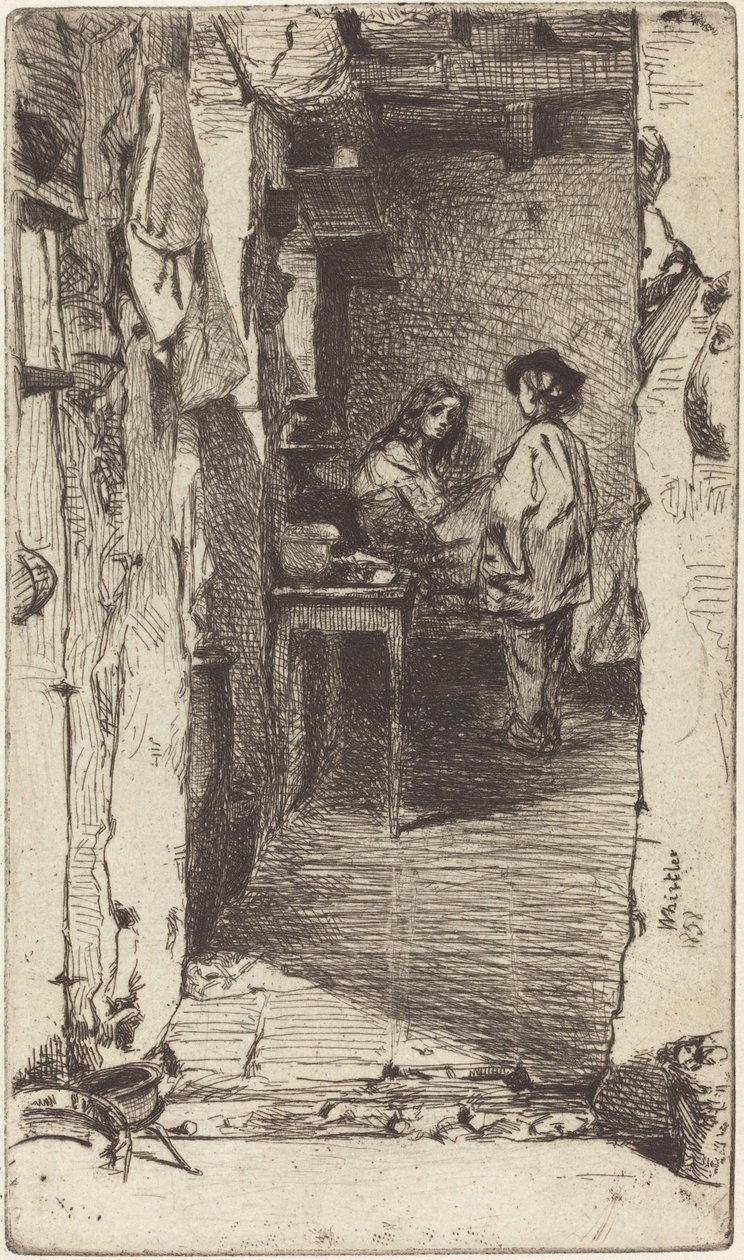 راج بيكيرز ، موفيتارد كوارتر ، باريس ، 1858. بواسطة جيمس أبوت ماكنيل ويسلر