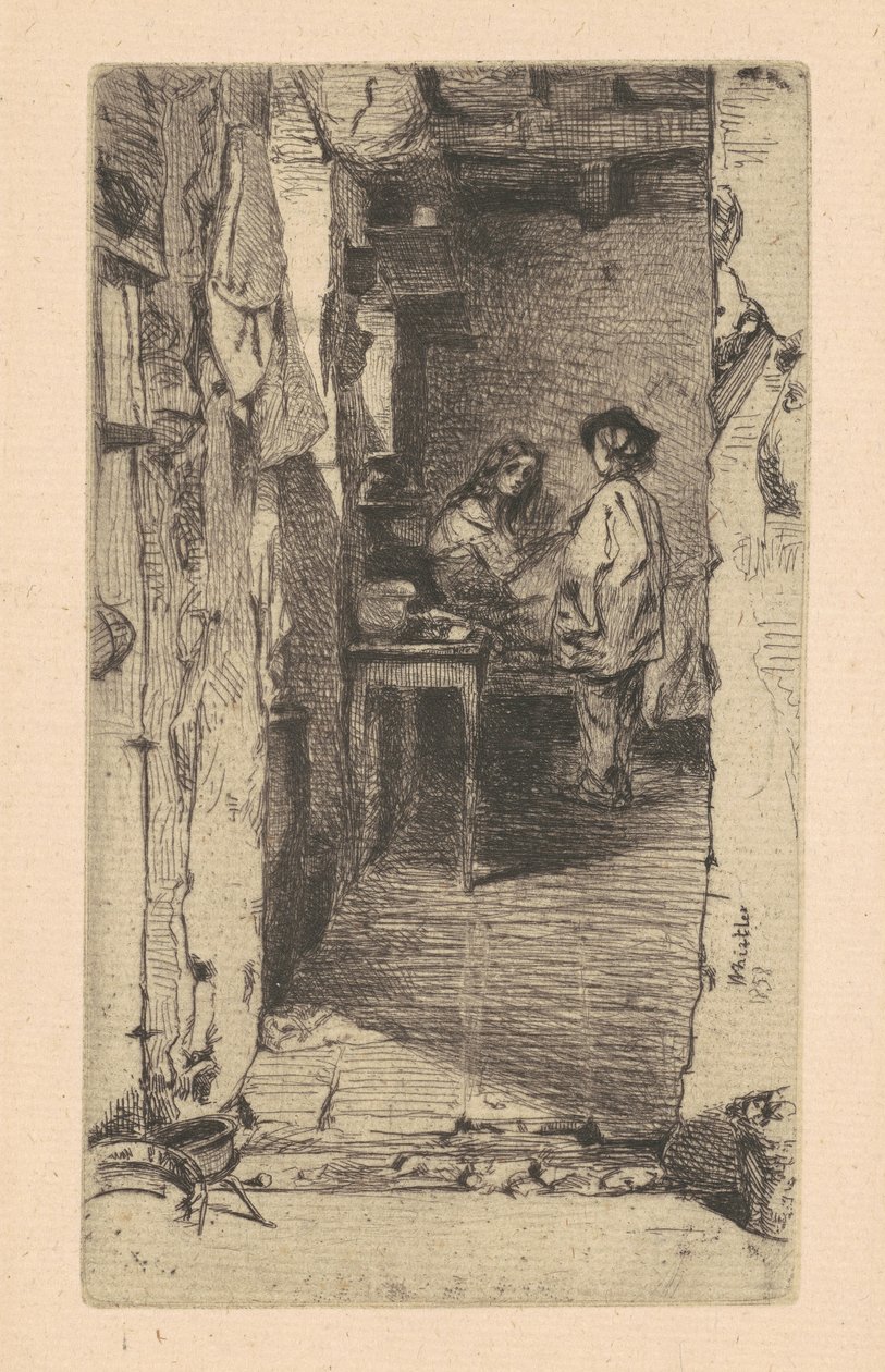 راج بيكيرز ، موفيتارد كوارتر ، باريس ، 1858. بواسطة جيمس أبوت ماكنيل ويسلر