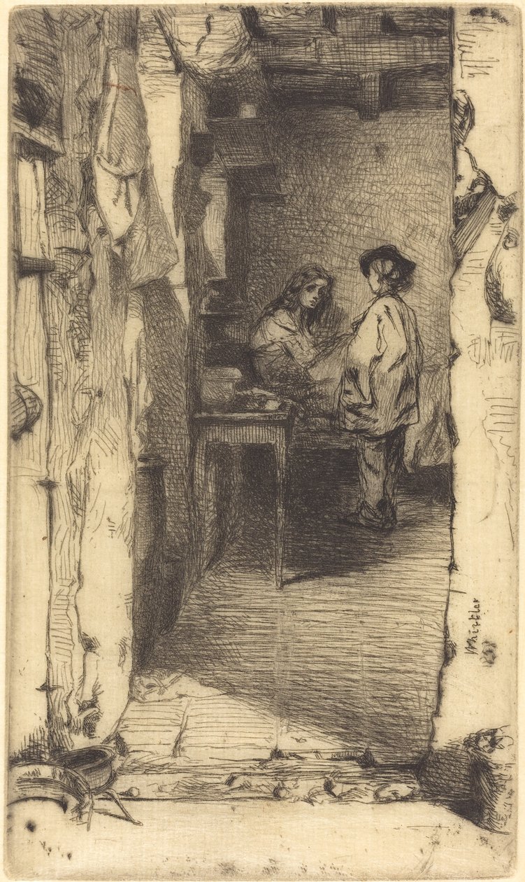 راج بيكيرز ، موفيتارد كوارتر ، باريس ، 1858. بواسطة جيمس أبوت ماكنيل ويسلر