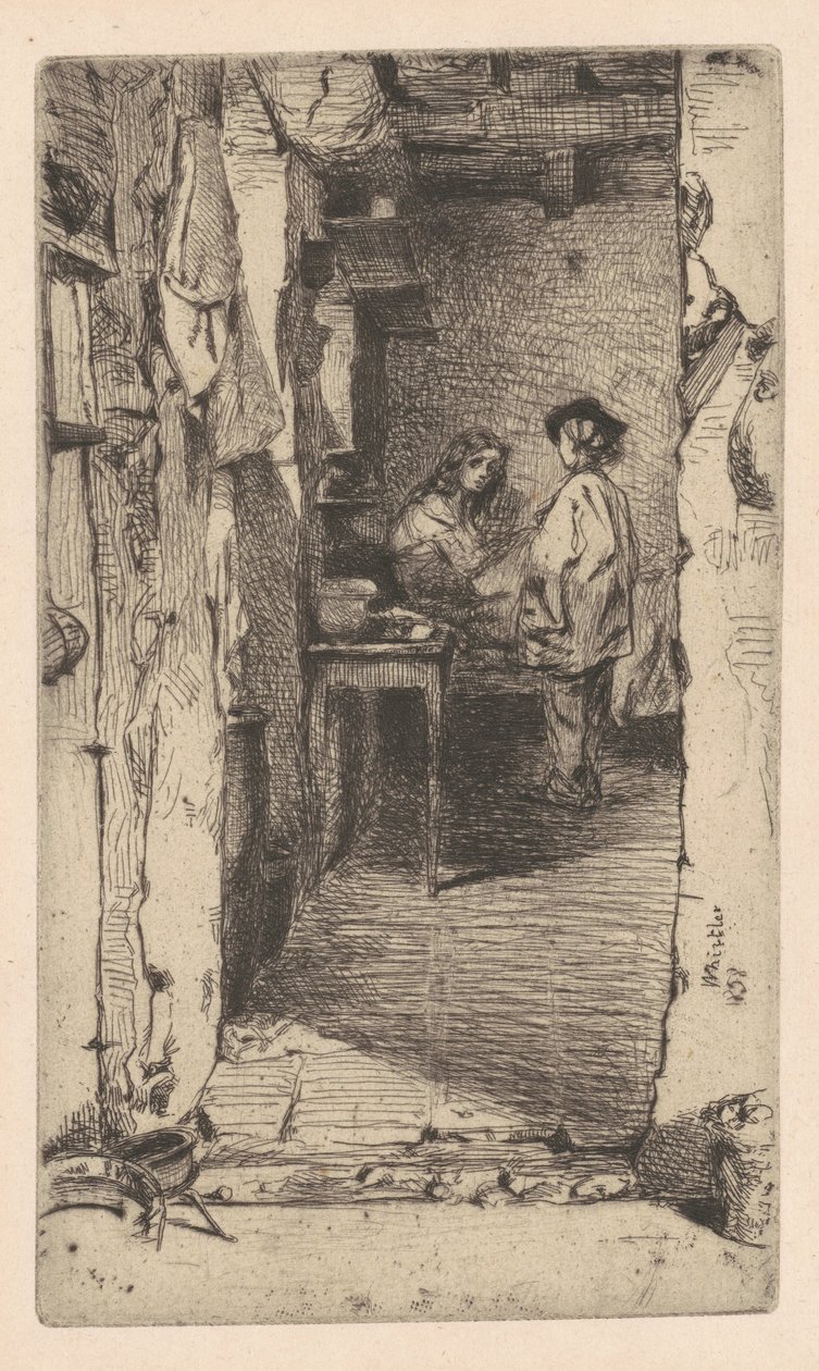 راج بيكيرز ، موفيتارد كوارتر ، باريس ، 1858. بواسطة جيمس أبوت ماكنيل ويسلر