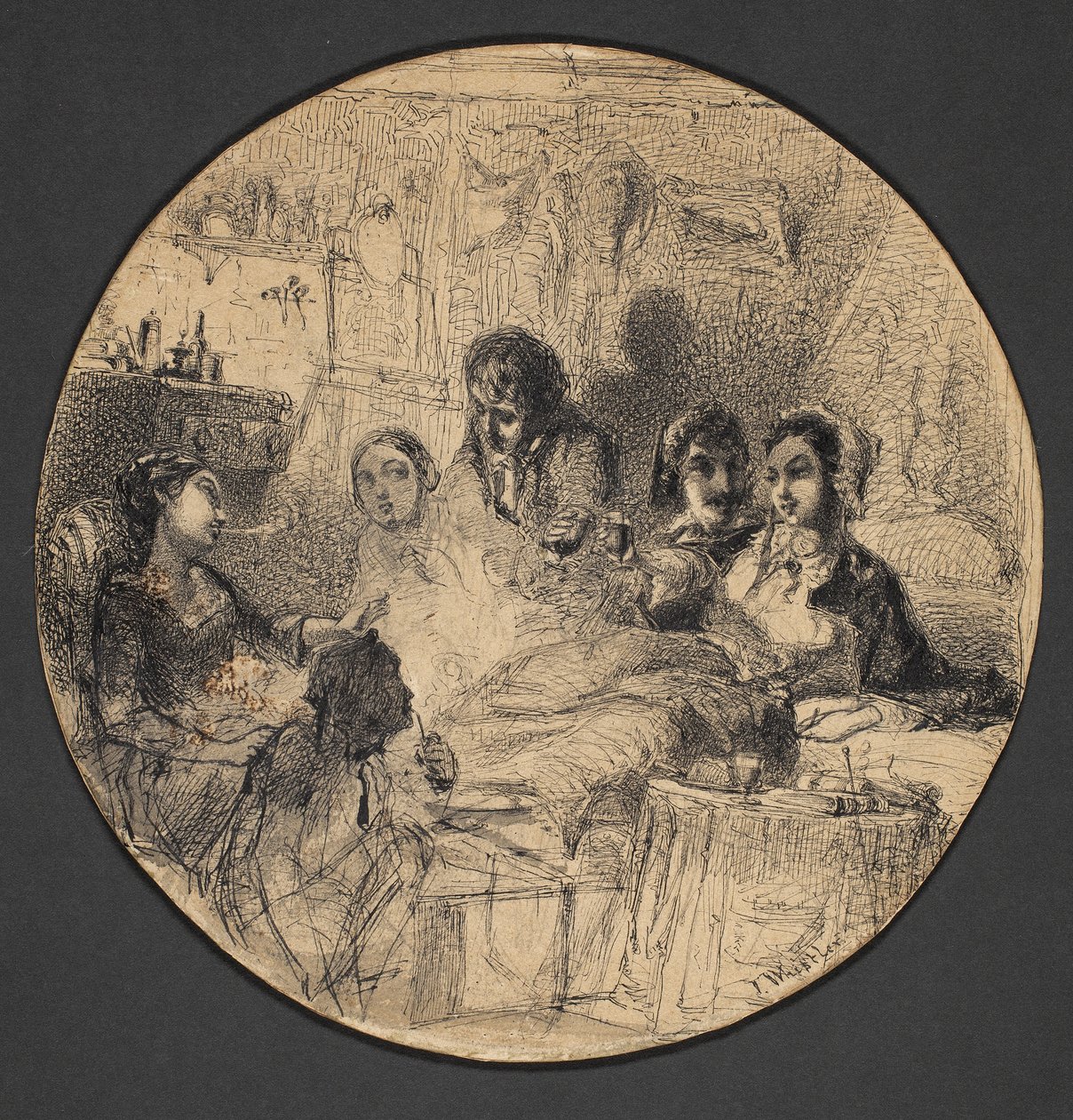 مشهد من الحياة البوهيمية ، 1855-1857 بواسطة جيمس أبوت ماكنيل ويسلر