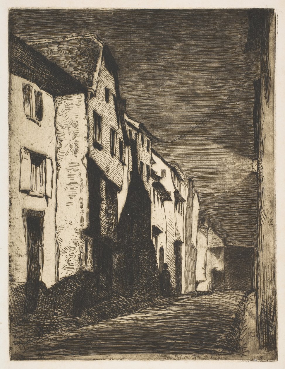 الشارع في Saverne ، 1858. بواسطة جيمس أبوت ماكنيل ويسلر