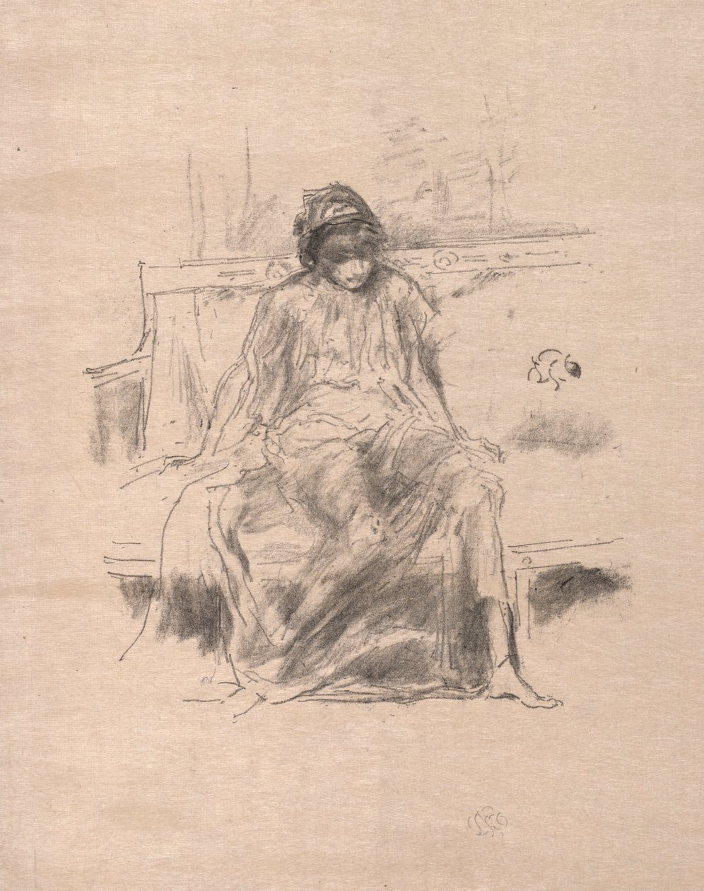 يجلس الشكل رايات ، 1893. بواسطة جيمس أبوت ماكنيل ويسلر