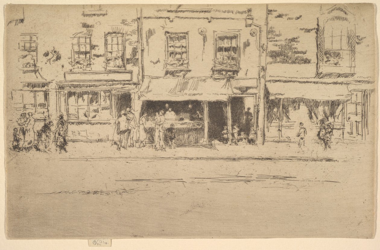 The Fish Shop ، Busy Chelsea Fish Shop ، تشيلسي ، 1886-1887. بواسطة جيمس أبوت ماكنيل ويسلر