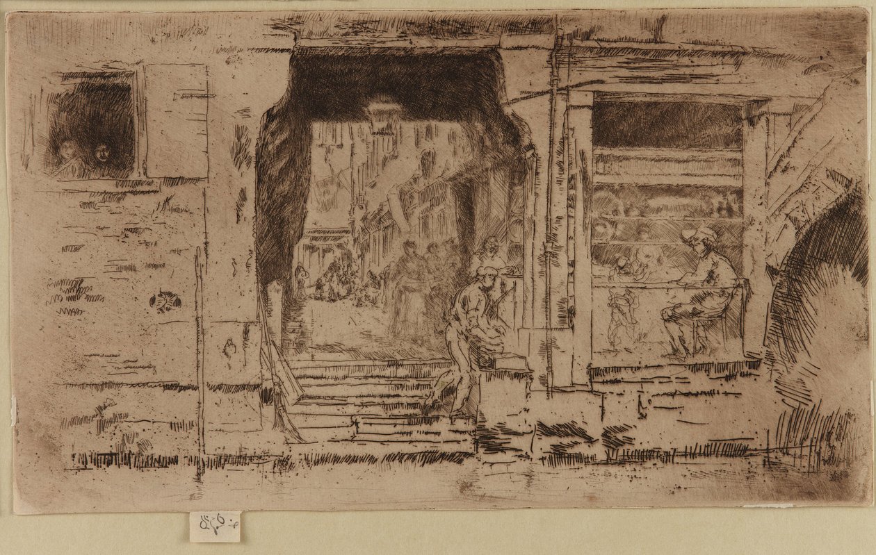 متجر الأسماك ، البندقية ، 1879-1880. بواسطة جيمس أبوت ماكنيل ويسلر