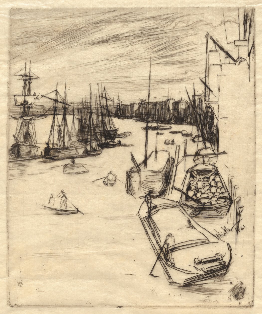 The Little Rotherhithe ، 1861. بواسطة جيمس أبوت ماكنيل ويسلر