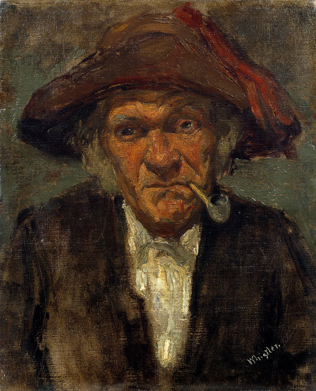 The Man Has The Pipe Painting by James Mac Neil Whistler (1834-1903) بواسطة جيمس أبوت ماكنيل ويسلر