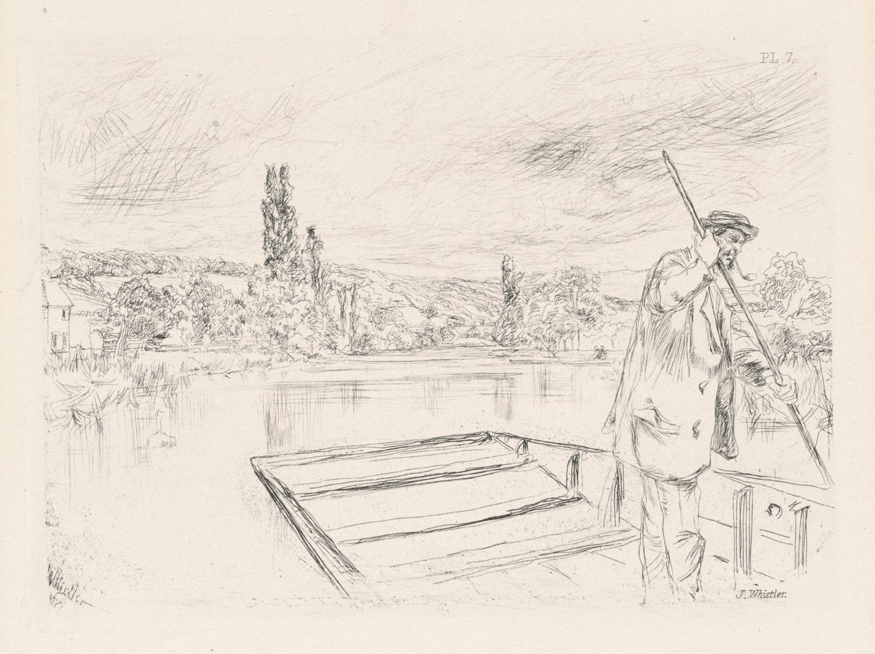 The Punt ، 1861 نُشر عام 1862. بواسطة جيمس أبوت ماكنيل ويسلر