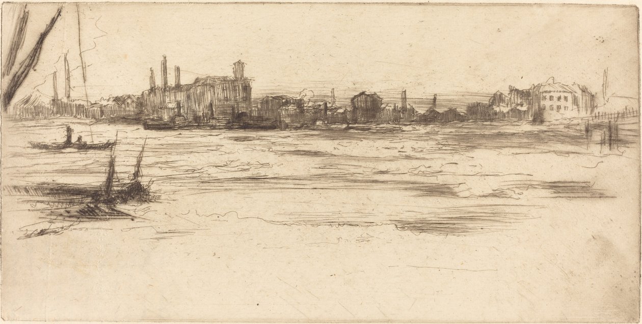نهر التايمز المضطرب ، ج. 1875. بواسطة جيمس أبوت ماكنيل ويسلر