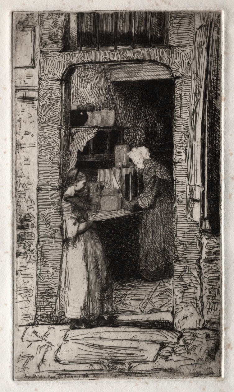 اثنا عشر حفرًا من الطبيعة: La Marchande de Moutarde ، 1858. بواسطة جيمس أبوت ماكنيل ويسلر