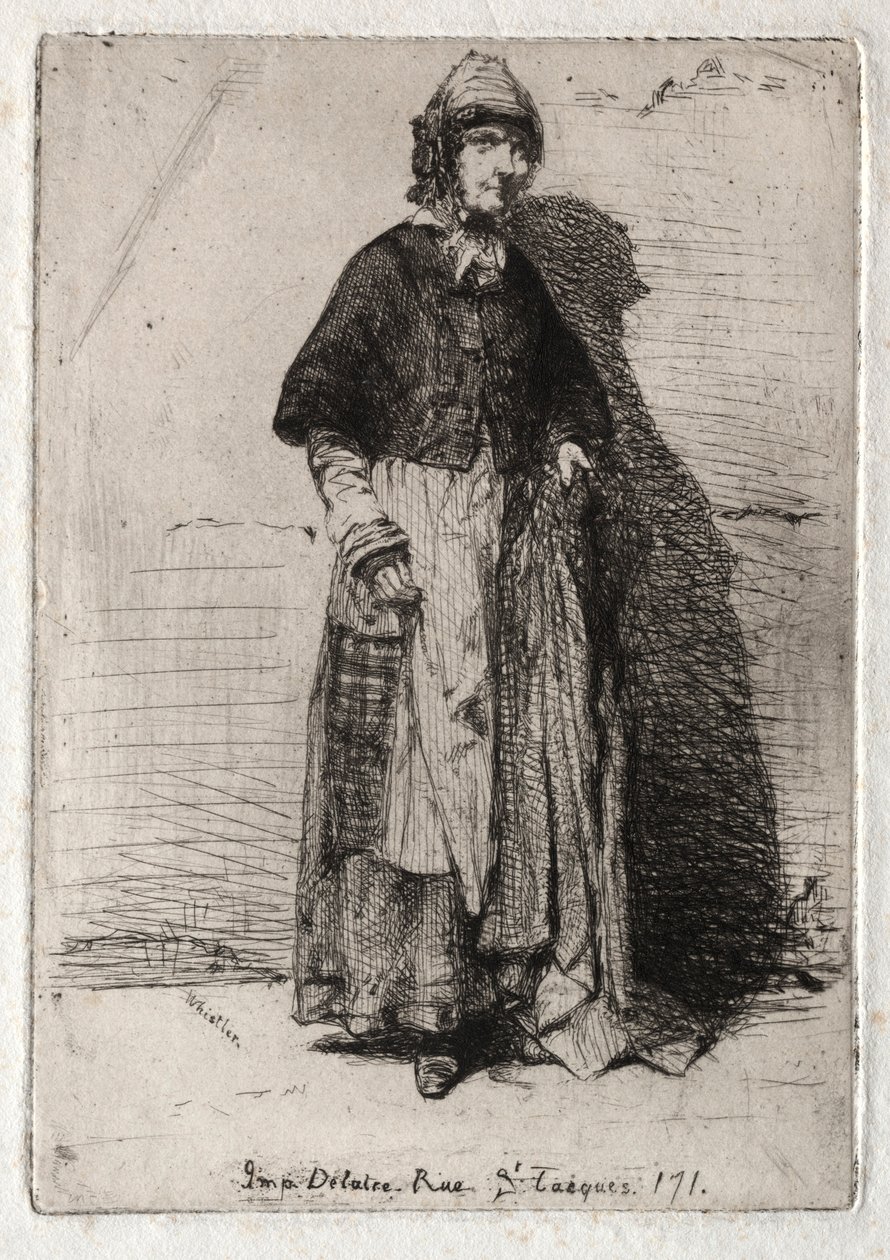 اثنا عشر حفرًا من الطبيعة: La Mère Gérard ، 1858. بواسطة جيمس أبوت ماكنيل ويسلر