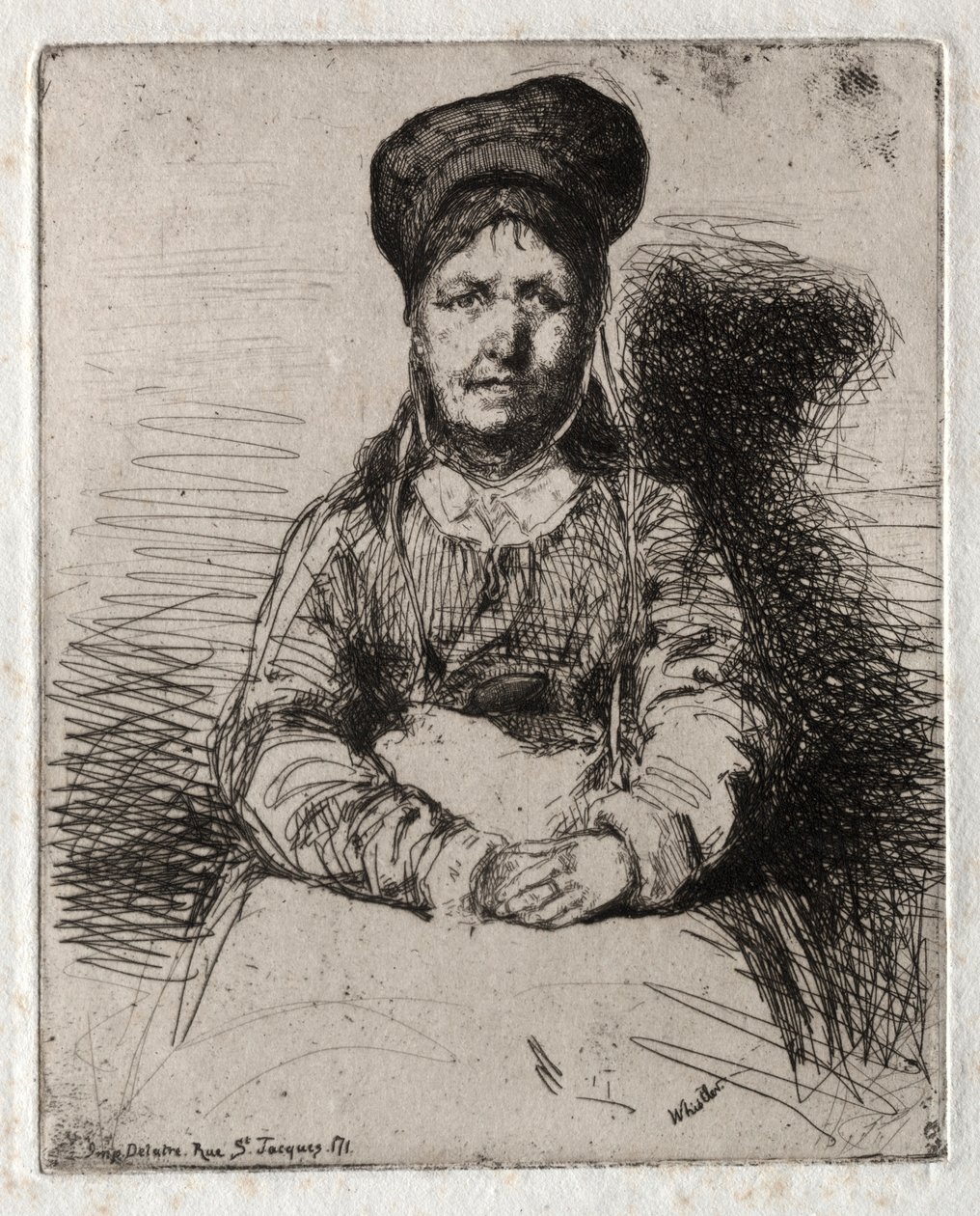 اثنا عشر حفرًا من الطبيعة: La Rétameuse ، 1858. بواسطة جيمس أبوت ماكنيل ويسلر