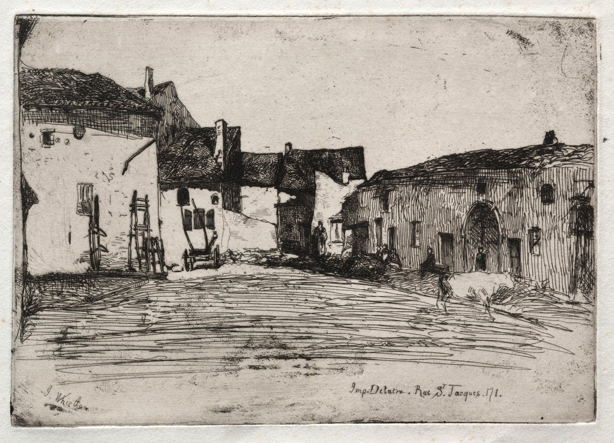 اثنا عشر نقشًا من الطبيعة: ليفردون ، 1858. بواسطة جيمس أبوت ماكنيل ويسلر