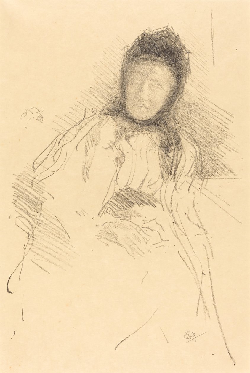 رسم تخطيطي غير مكتمل للسيدة هادن ، ١٨٩٥. بواسطة جيمس أبوت ماكنيل ويسلر