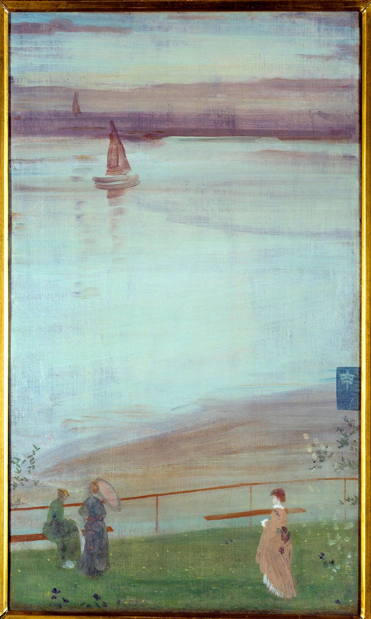 تباين في الرسم الأرجواني والأخضر لجيمس أبوت ماكنيل ويسلر (1834-1903) 1871 صن. 0،35x0،61 م باريس ، متحف دورسيه بواسطة جيمس أبوت ماكنيل ويسلر