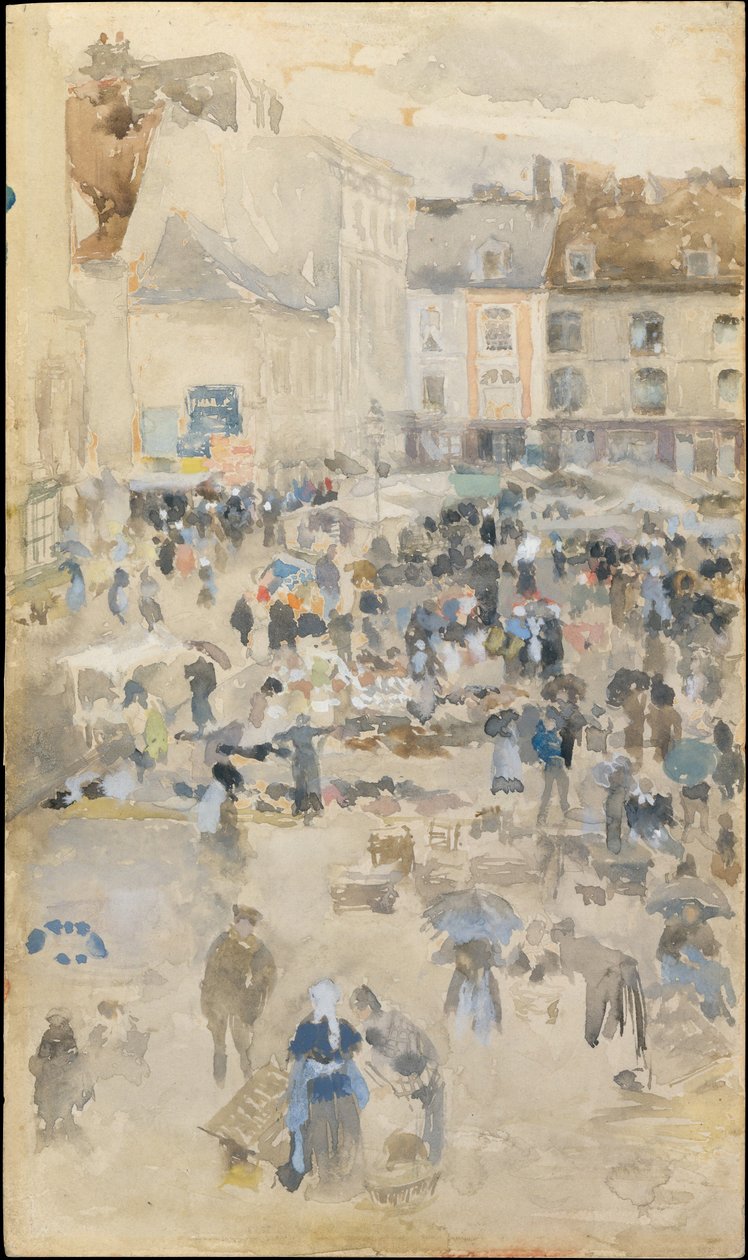 الاختلافات في Violet and GreyMarket Place ، Dieppe ، 1885. بواسطة جيمس أبوت ماكنيل ويسلر