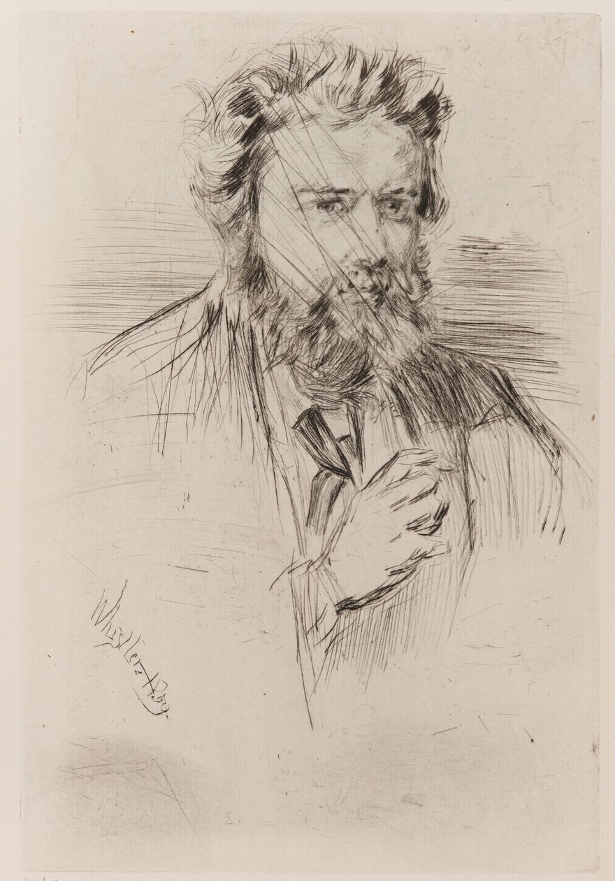 Z. Astruc ، محرر "الفنان" ، 1859. بواسطة جيمس أبوت ماكنيل ويسلر