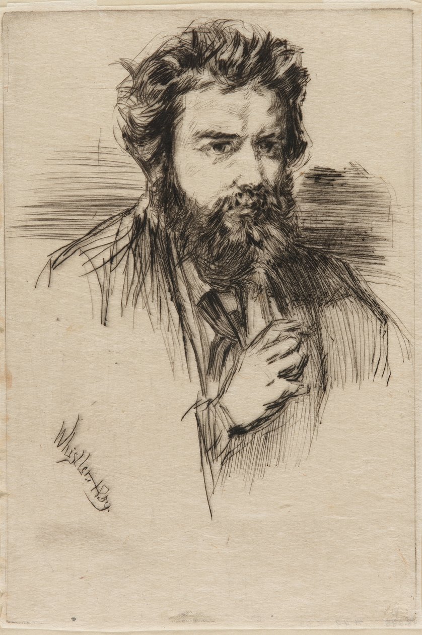Z. Astruc ، محرر "الفنان" ، 1859. بواسطة جيمس أبوت ماكنيل ويسلر