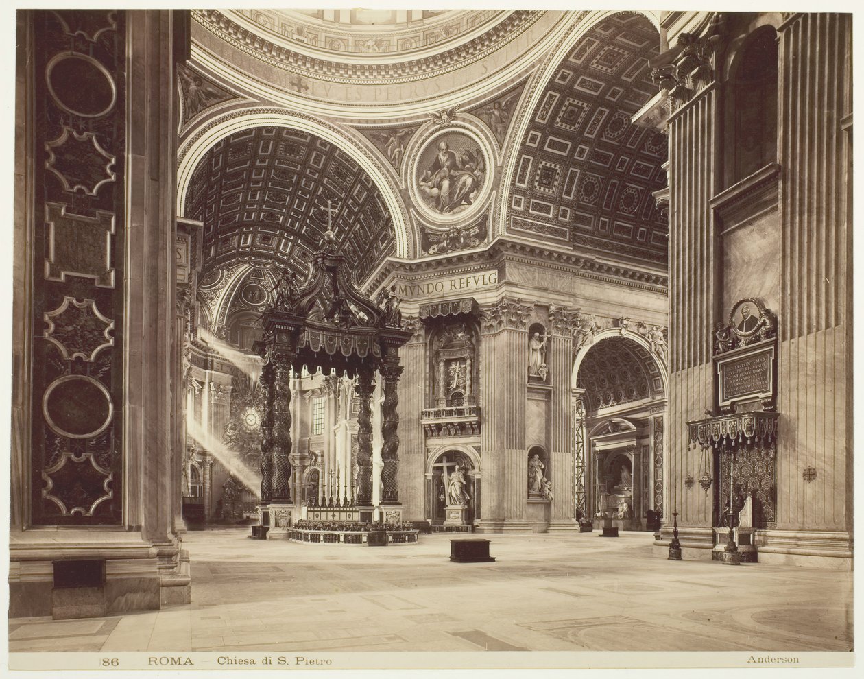 كنيسة القديس بطرس ، روما ، روما ، كنيسة سان بيترو ، ج. 1870. بواسطة جيمس أندرسون
