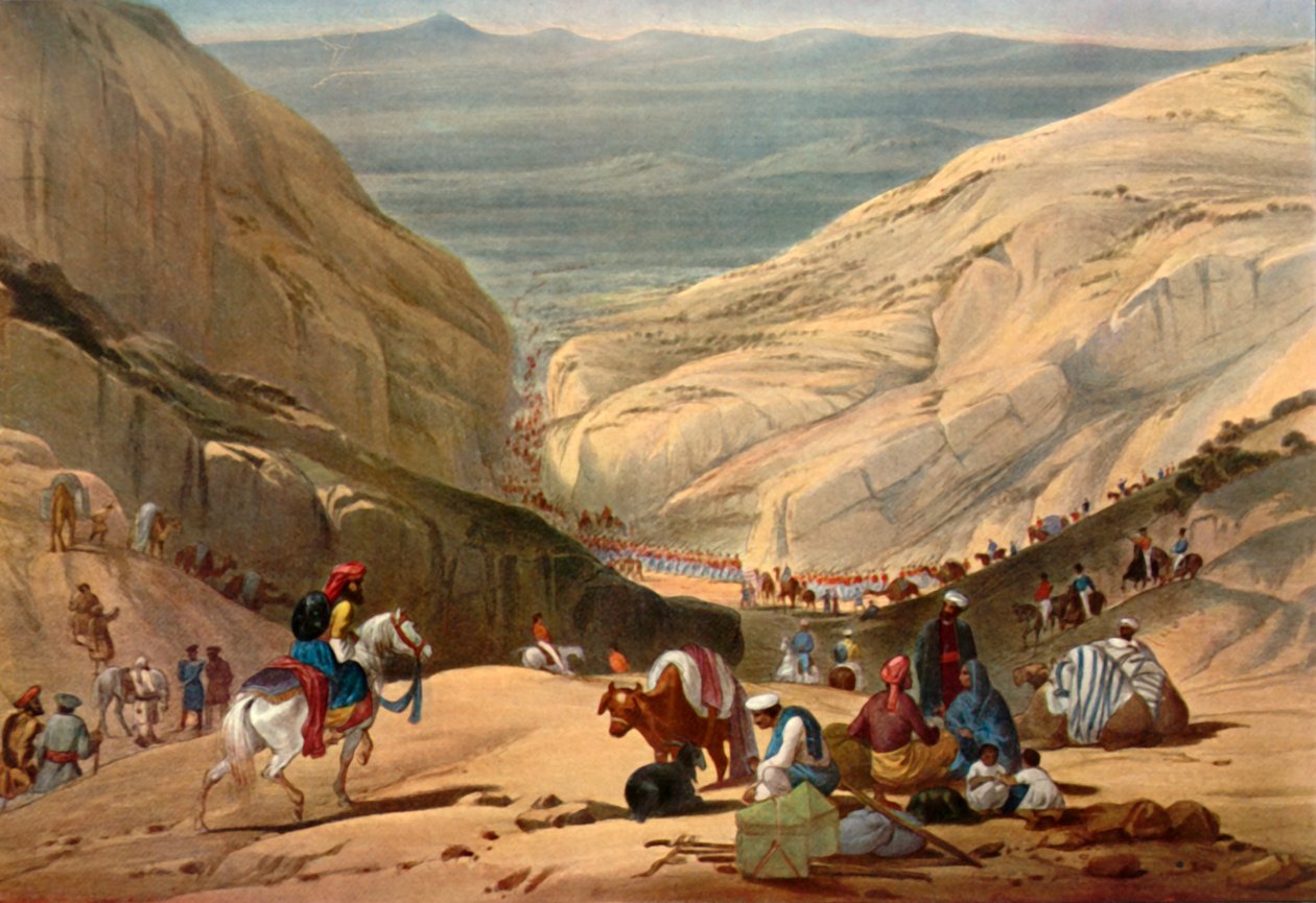 الجيش الناشئ من ممر شوتارجاردان إلى وادي لوغار ، c1840 ، 1901. بواسطة جيمس أتكينسون