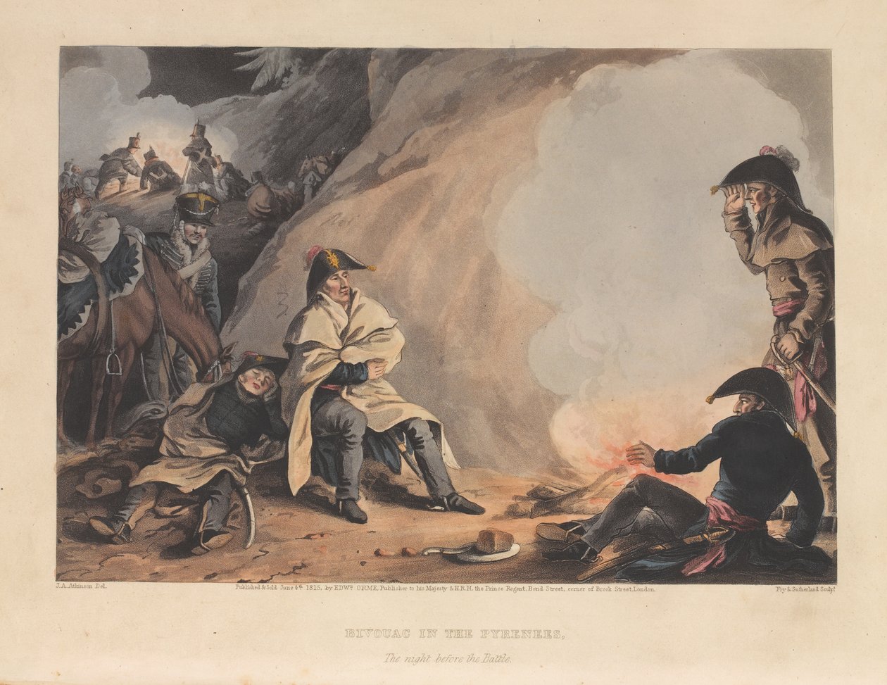 Bivouac في جبال البرانس ، الليلة السابقة للمعركة ، 1813 بواسطة جيمس أتكينسون