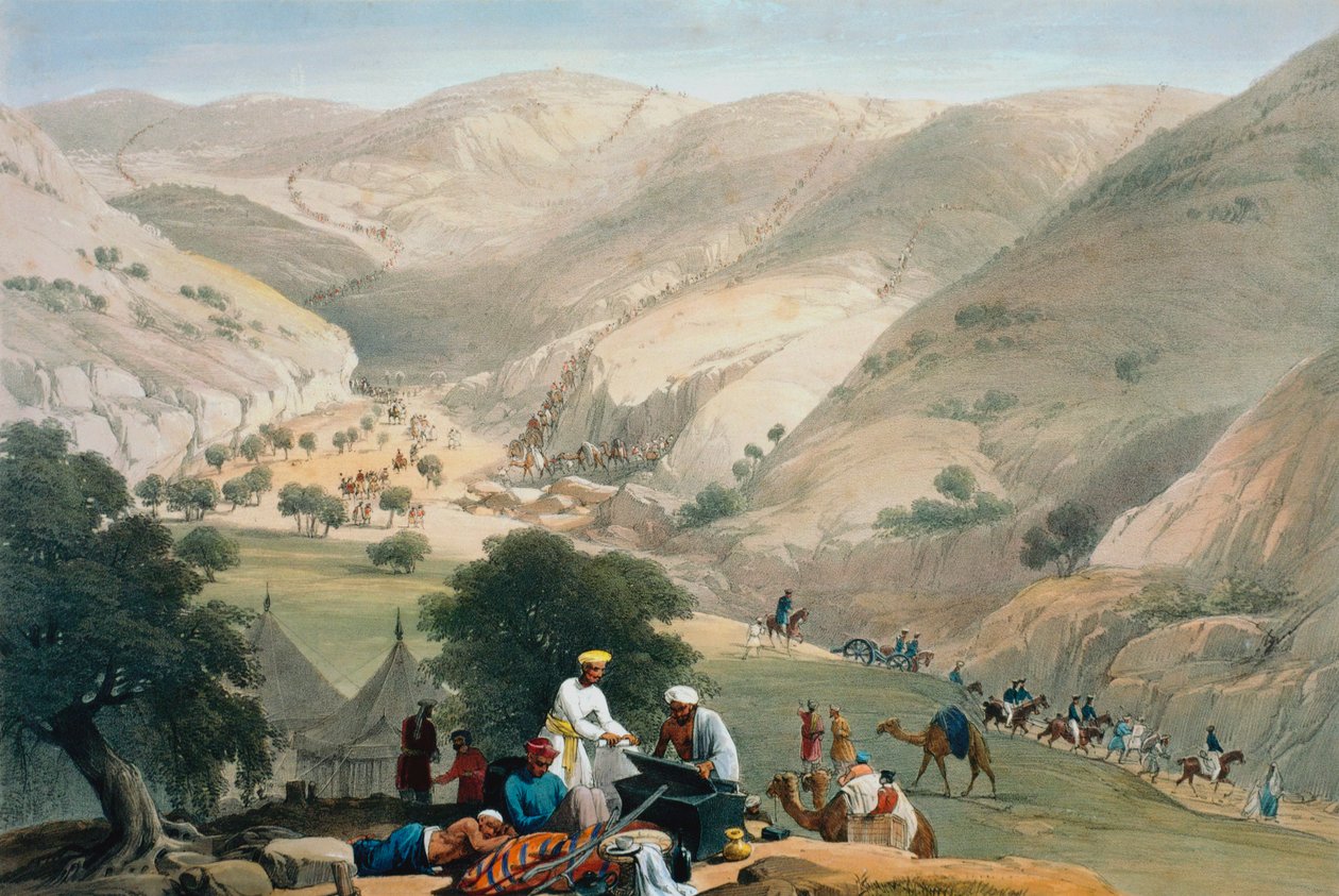 معسكر الفوج الأول البنغال الأوروبي ، الحرب الأنغلو-أفغانية الأولى 1838-1842 بواسطة جيمس أتكينسون