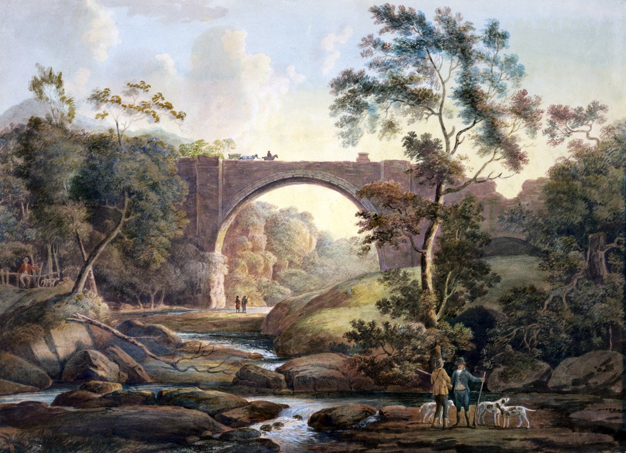 منظر لقوس تانفيلد في مقاطعة دورهام ، c.1811 (مرحاض على ورق) بواسطة جيمس أتكينسون