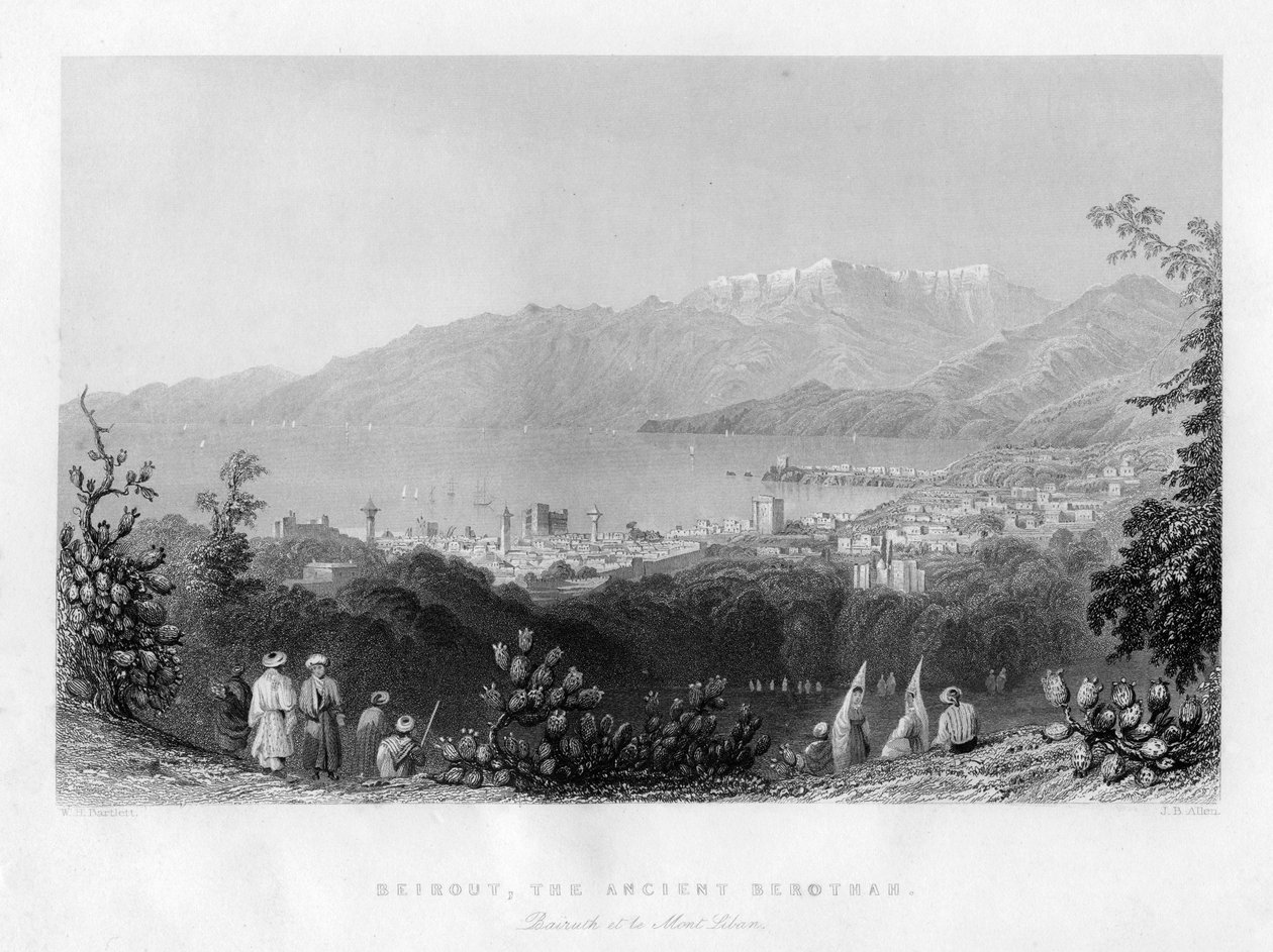 بيروت ، بيروثا القديمة ، سوريا ، 1841. بواسطة جيمس ب. ألين