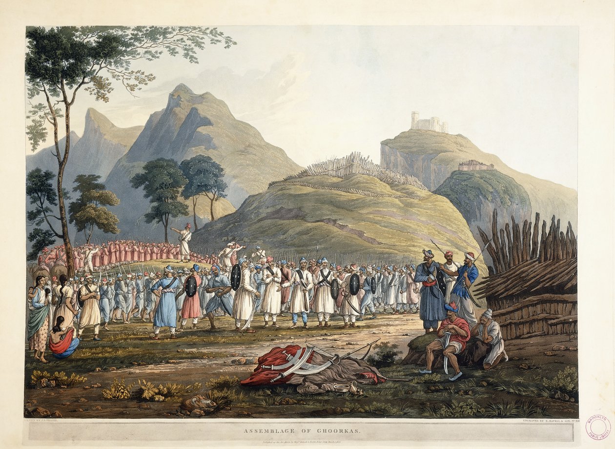 تجميع Ghoorkas ، 1820 بواسطة جيمس بيلي فريزر