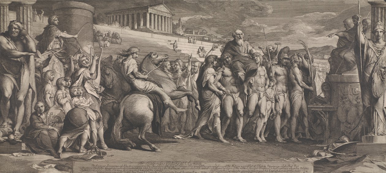الفائزون في Diagorides في Olympia (تصميم جدران الغرفة الكبرى لجمعية تشجيع الفنون) بواسطة جيمس باري
