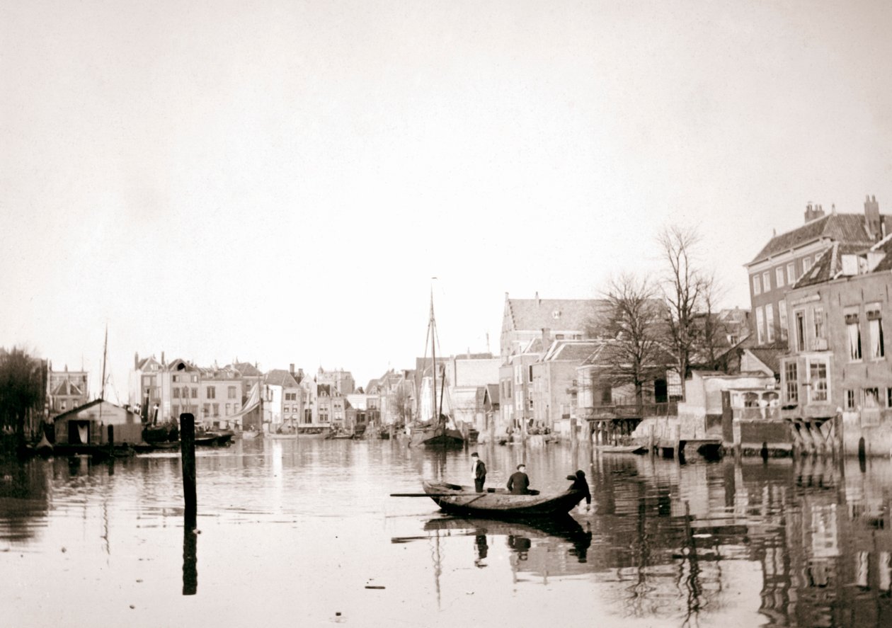 قارب على القناة ، دوردريخت ، هولندا ، 1898. بواسطة جيمس باتكين