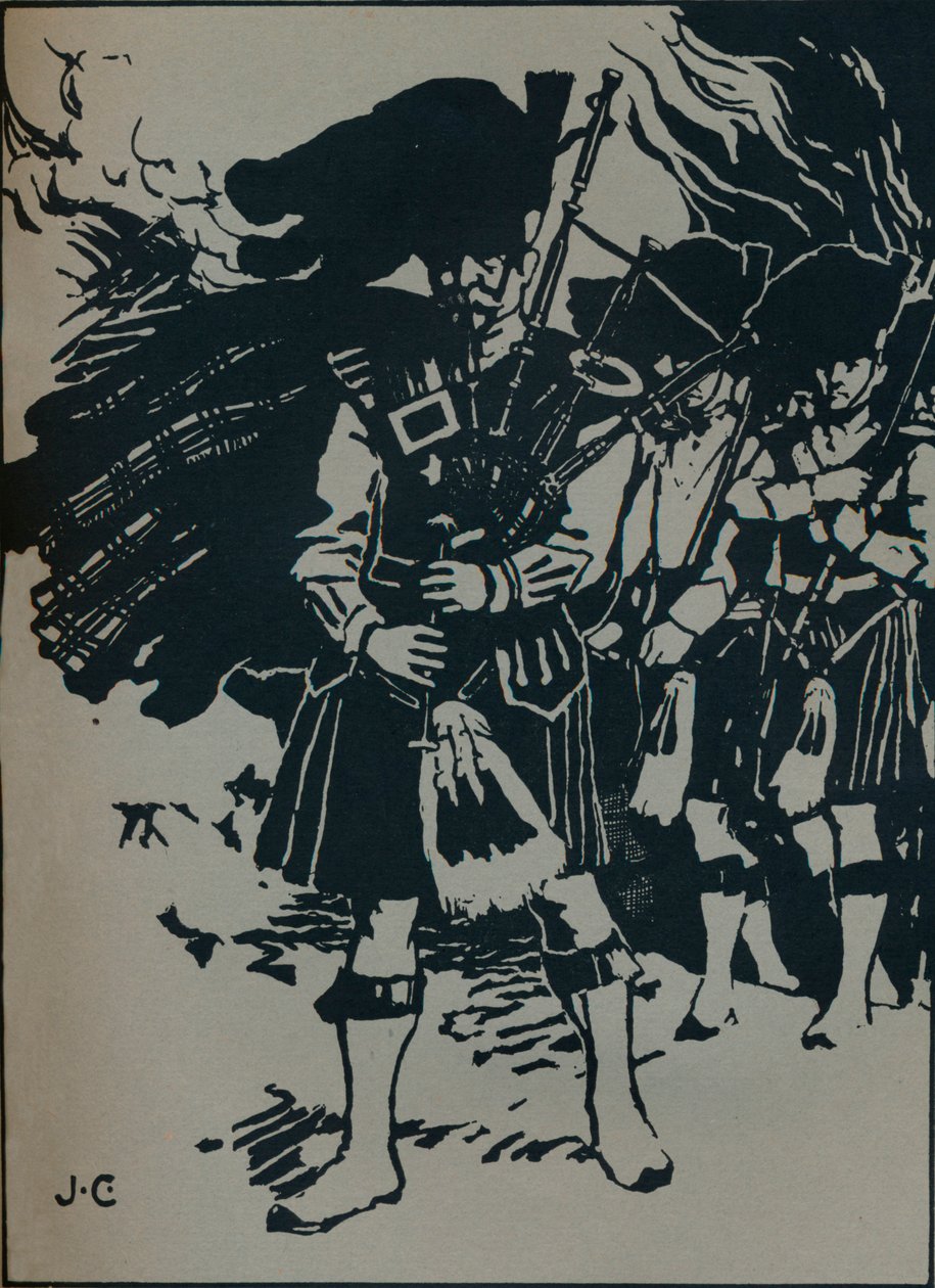 رسم توضيحي لريكاردو ستيفنس بالاد ، Hells Piper ، c1912 بواسطة جيمس كادنهيد