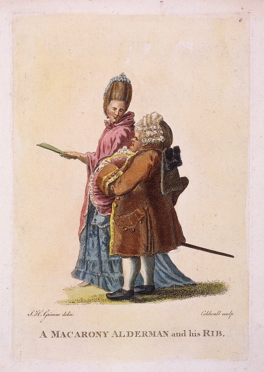 "عضو مجلس محلي معكرونة وضلعه" ، c1770 بواسطة جيمس كالدوال