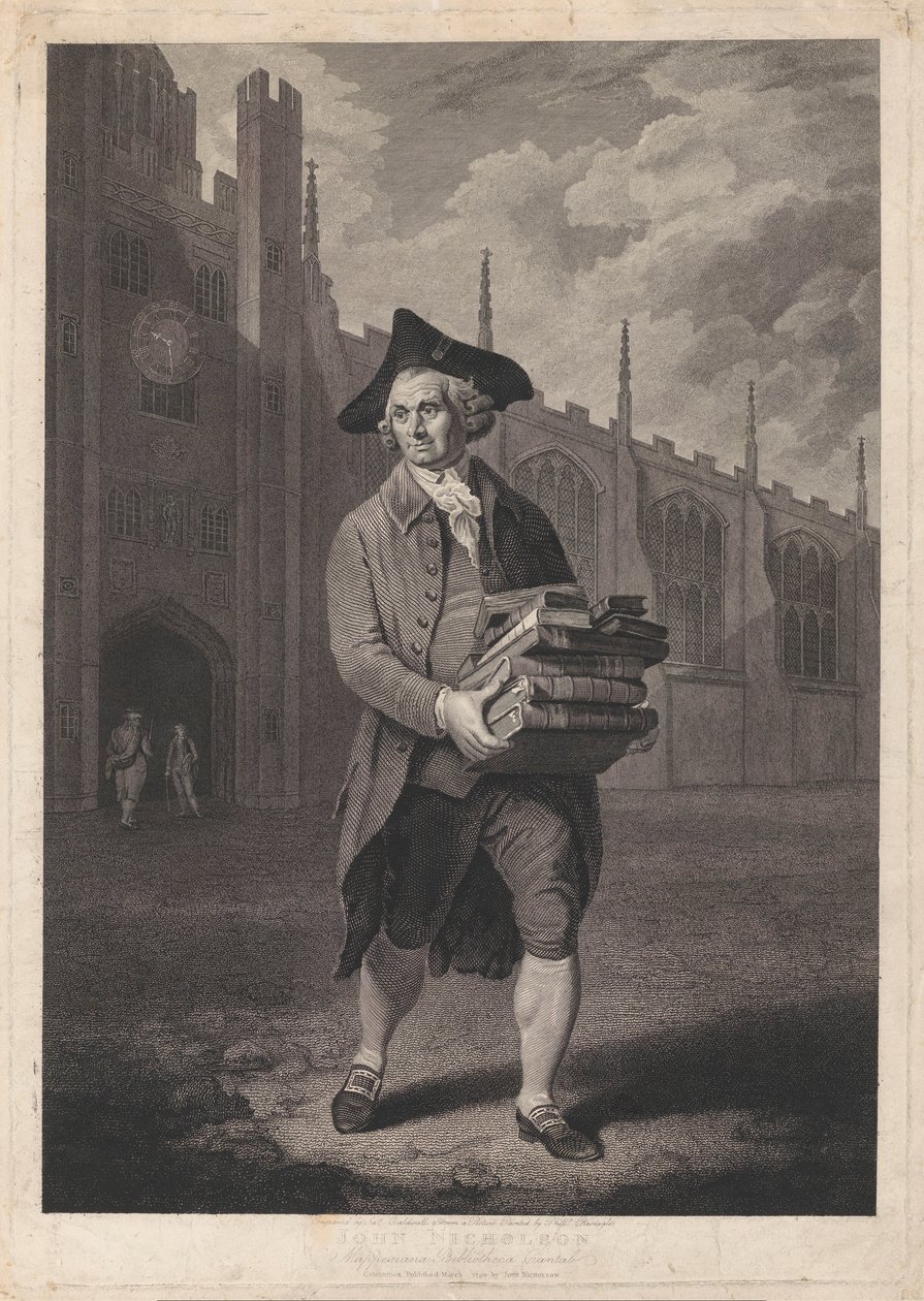 بورتريت فان جون نيكلسون John Nicholson Mappesiana Bibliotheca Cantab (العنوان على الكائن) بواسطة جيمس كالدوال