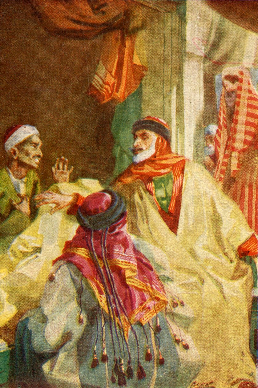 "بازار فلسطين - لوقا الثاني والعشرون. 36 '، 1924. التأليف: جيمس كلارك ، هنري إيه هاربر. بواسطة جيمس كلارك ، هنري إيه هاربر