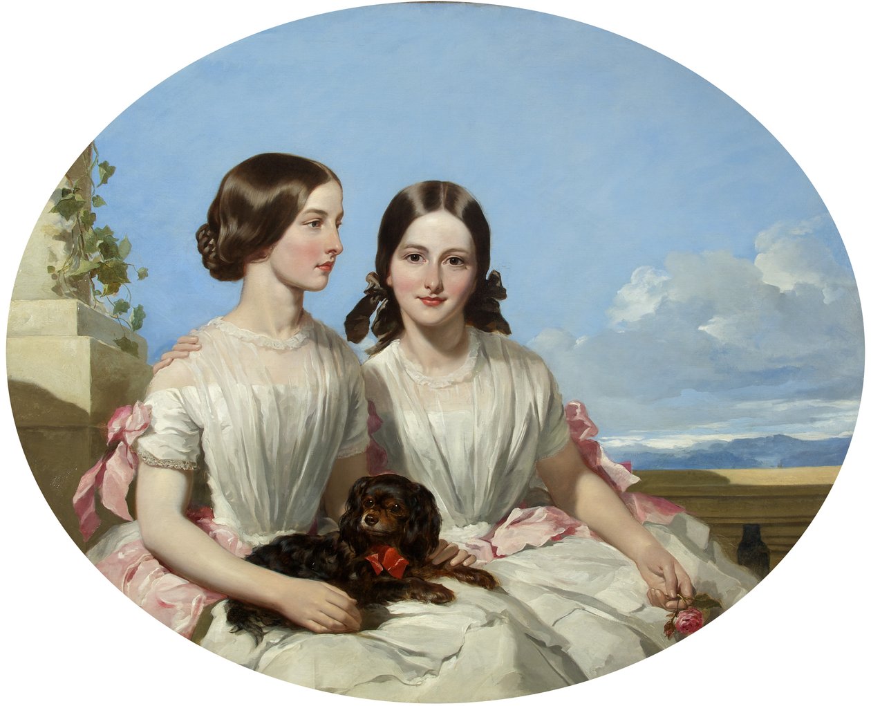 The Sisters, Annie and Henrietta Marie Shaw (oil on canvas) بواسطة جيمس كورنوك