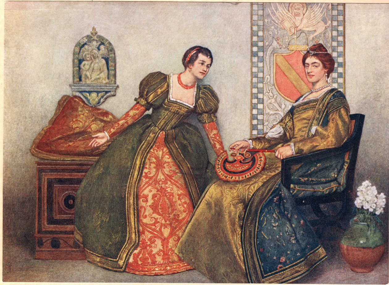 بورتيا ونيريسا ، رسم توضيحي من "تاجر البندقية" ، ج .1910 بواسطة جيمس درومجول لينتون