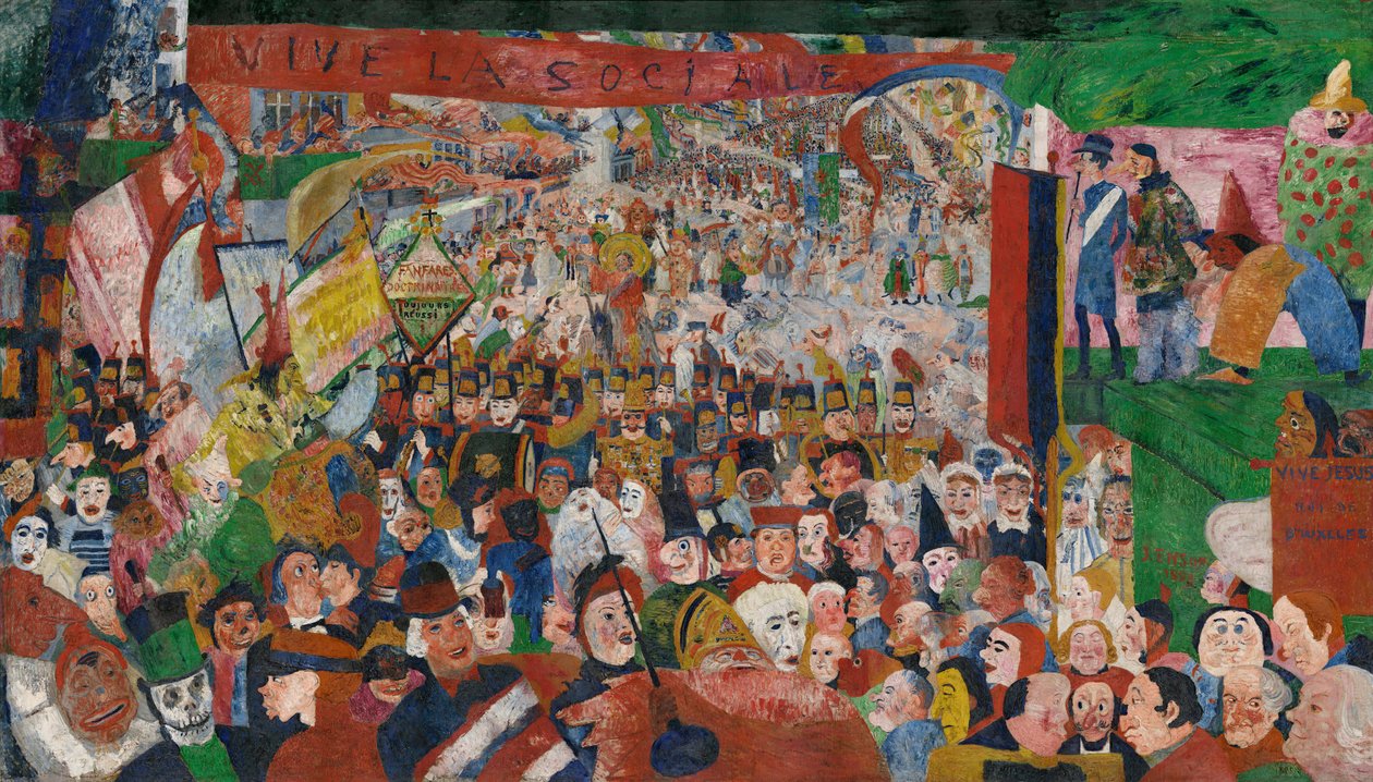 دخول المسيح إلى بروكسل عام 1889 ، 1888. بواسطة جيمس إنسور