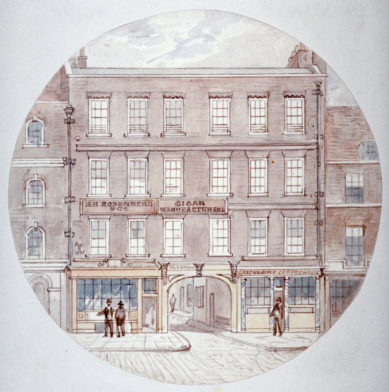 22 و 23 شارع فارينجدون ، مدينة لندن ، c1855. بواسطة جيمس فيندلي