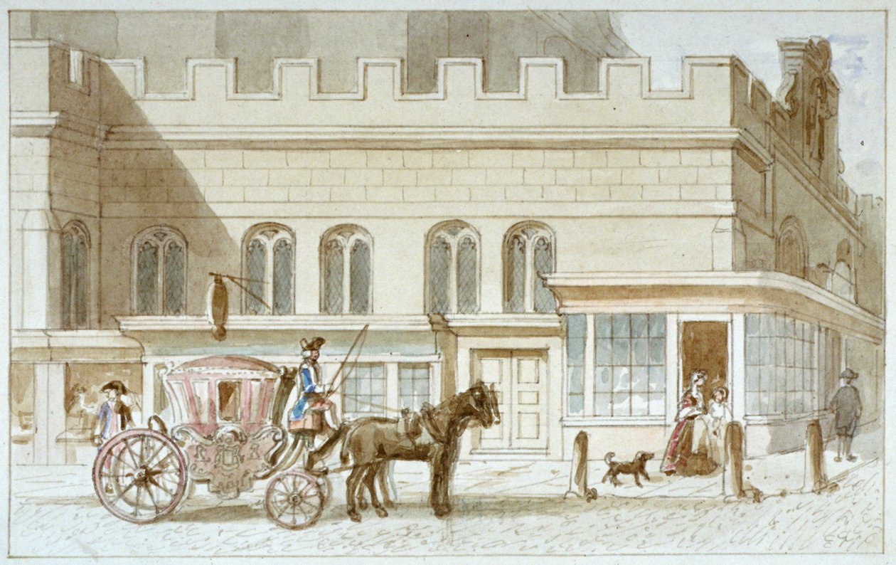 واجهات المتاجر بجوار St Dunstan-in-the-West ، شارع فليت ، مدينة لندن ، 1820 بواسطة جيمس فيندلي