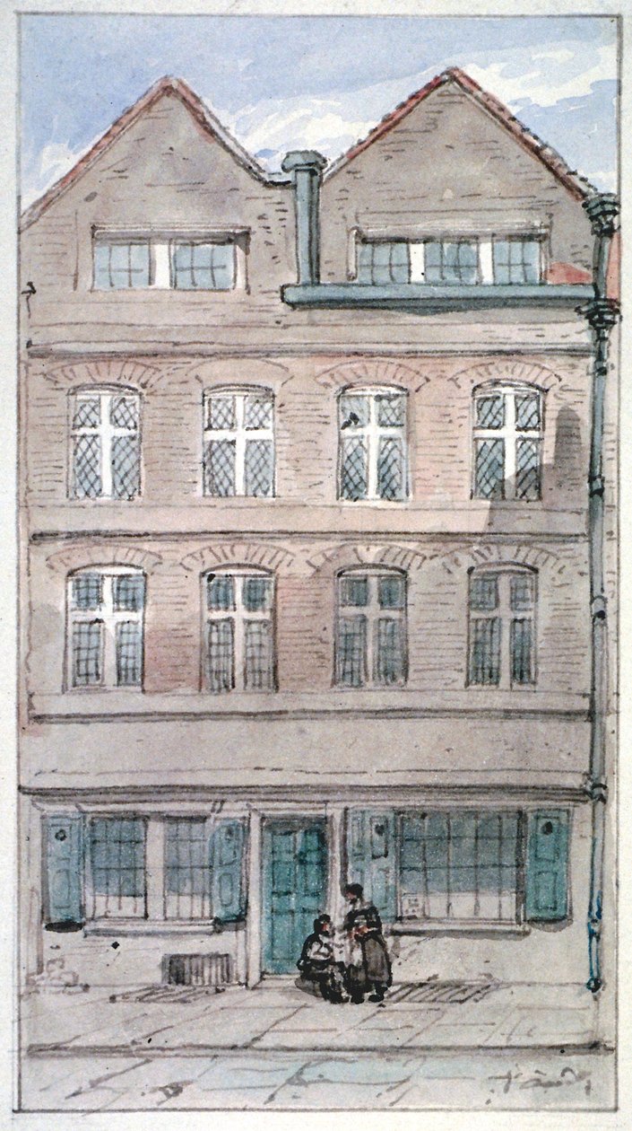 منظر رقم 2 Blackhorse Alley، Fleet Street، City of London، 1850 بواسطة جيمس فيندلي