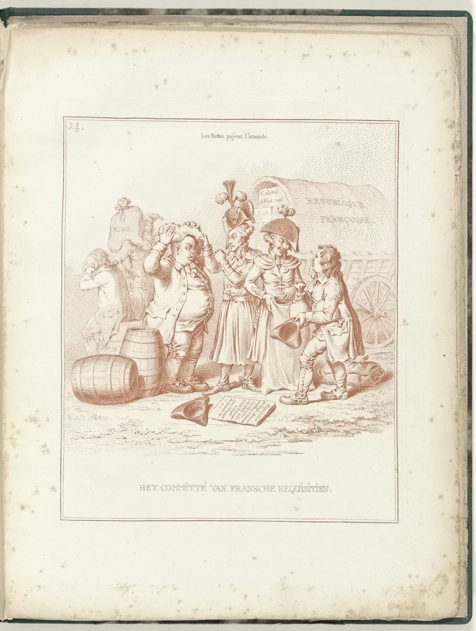 لجنة الطلبات الفرنسية ، 1795 لجنة الطلبات الفرنسية (العنوان على الكائن) Hollandia Regenerata (عنوان المسلسل) بواسطة جيمس جيلراي (ربما)