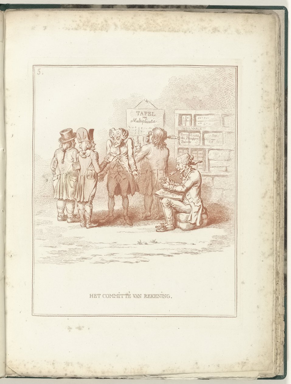 لجنة الحسابات ، 1795 لجنة المحاسبة (العنوان على موضوع) Hollandia Regenerata (عنوان المسلسل) بواسطة جيمس جيلراي (ربما)
