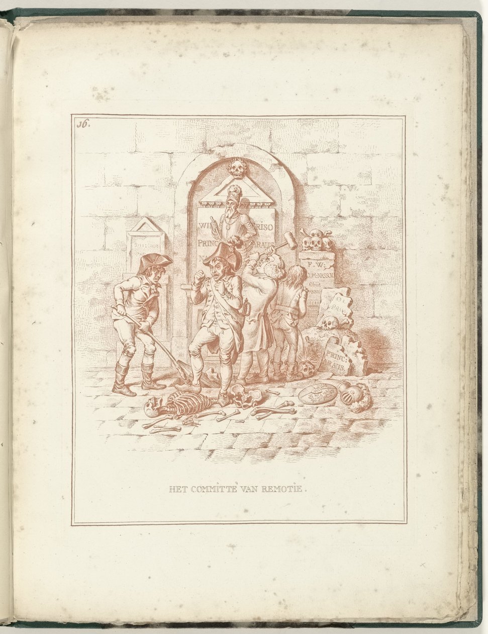 لجنة التنبيه ، 1795 Committé de Remotie (العنوان على الكائن) Hollandia Regenerata (عنوان المسلسل) بواسطة جيمس جيلراي (ربما)