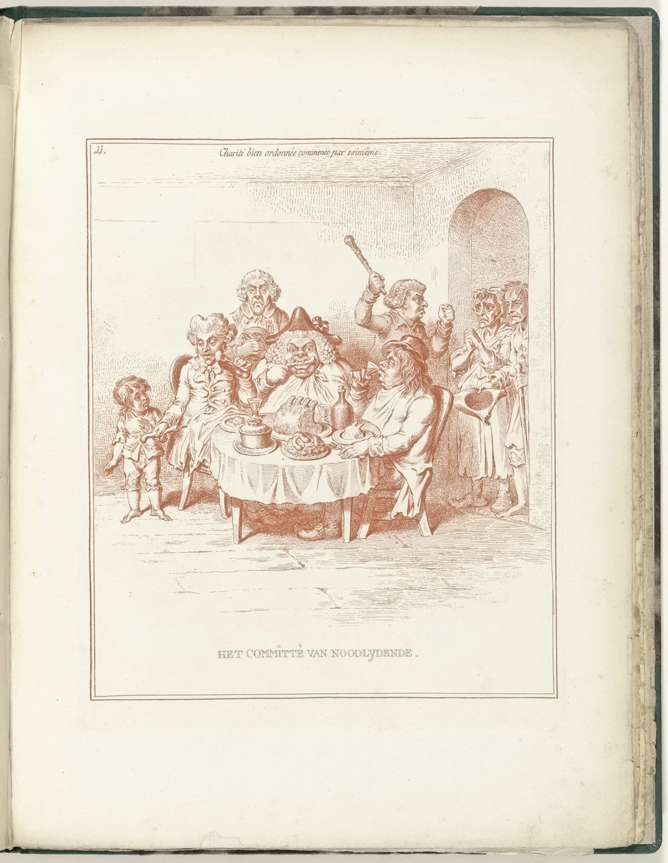 لجنة المنكوبة ، 1795 لجنة Noodlydende (العنوان على الكائن) Hollandia Regenerata (عنوان المسلسل) بواسطة جيمس جيلراي (ربما)