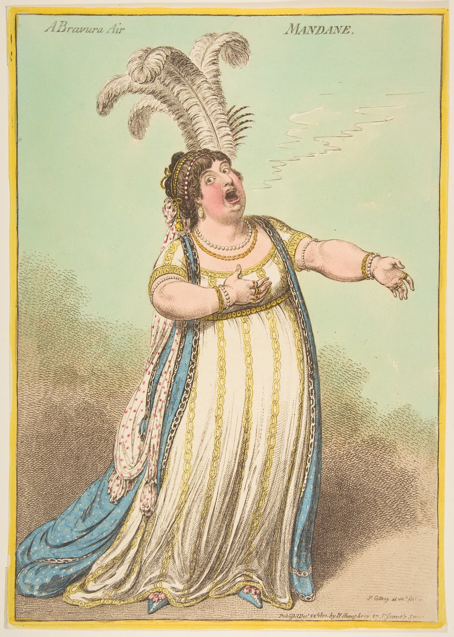 برافورا اير. ماندان ، 22 ديسمبر 1801. بواسطة جيمس جيلراي
