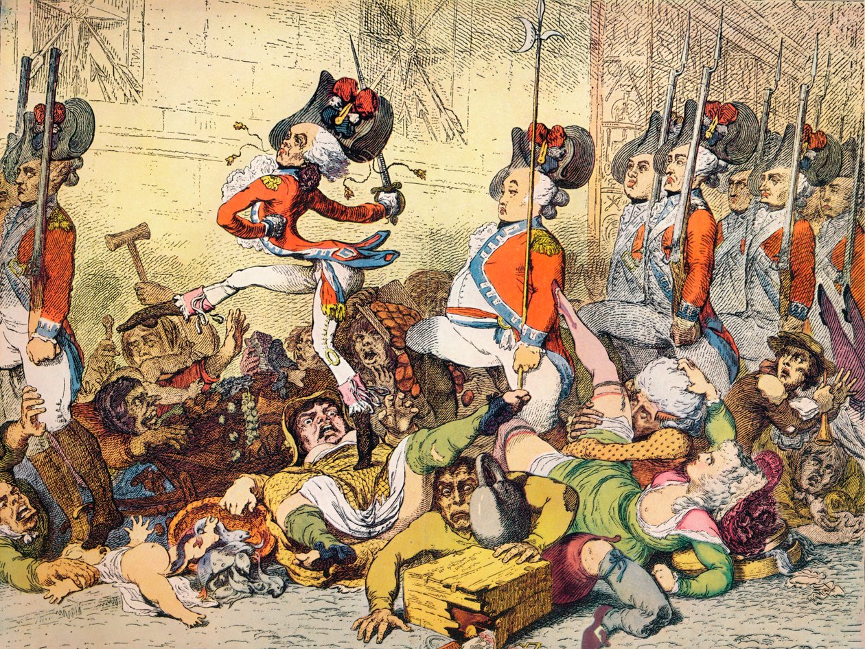 مسيرة للبنك ، 1787 بواسطة جيمس جيلراي