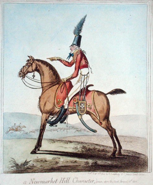 شخصية تل نيوماركت ، مرسومة على الفور ، 18 أغسطس 1802 ، نشرتها هانا همفري عام 1804 (نقش ملون يدويًا) بواسطة جيمس جيلراي