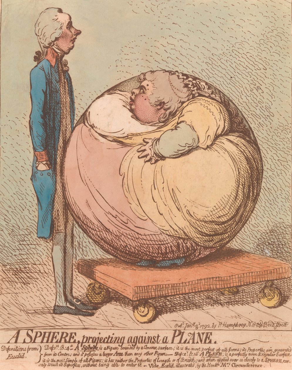 كرة ، إسقاط ضد طائرة ، 3 يناير 1792. ، 3 يناير 1792. بواسطة جيمس جيلراي
