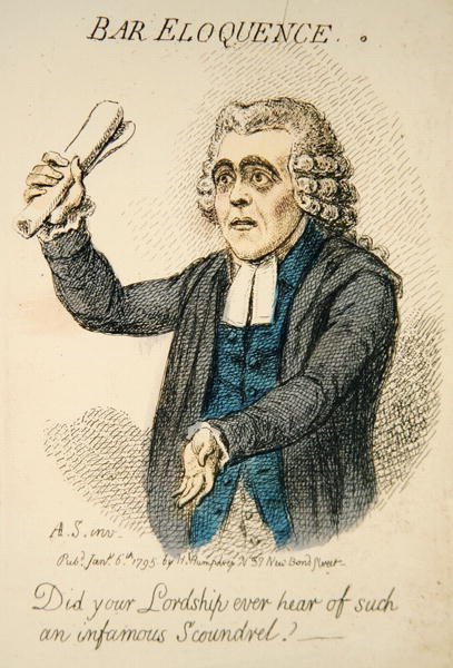 بار Eloquence ، نشرته هانا همفري عام 1795 (نقش ملون يدويًا) (تفاصيل عام 191281) بواسطة جيمس جيلراي